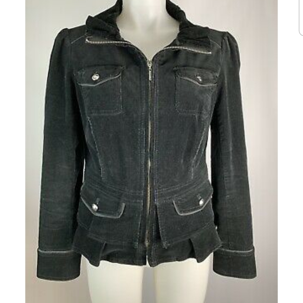 WHBM black corduroy blazer